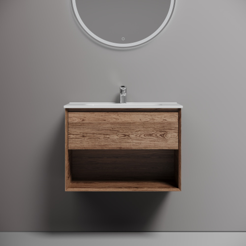 Тумба под раковину Sancos Marmi 1.0 MR1.070ECH 69х45х52 подвесная цвет дуб чарльстон - фото 3